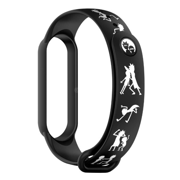 Фото - Ремінець для фітнес-браслету Armorstandart RM for Xiaomi Mi Band 7/6/5 Siluet Black (ARM59270)