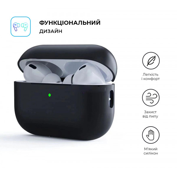 Фото - Чохол для навушників Armorstandart Silicone Case for Apple Airpods Pro 2 Black (ARM64546)