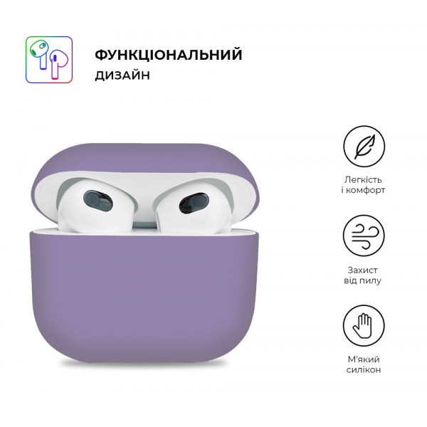 Фото - Чохол для навушників Armorstandart Ultrathin Silicone Case for Apple AirPods 3 Violet (ARM60291)