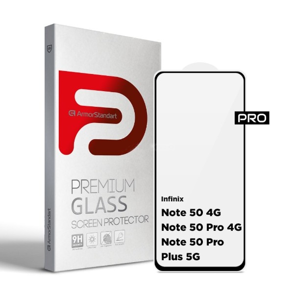 Фото - Захисне скло для смартфону Armorstandart Pro for Infinix Note 50 4G / Note 50 Pro 4G / Note 50 Pro Plus 5G Black (ARM84722)
