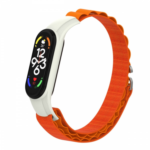 Фото - Ремінець для фітнес-браслету Armorstandart AlpinaStyle Band for Xiaomi Mi Band 7/6/5/4 Orange (ARM64989)