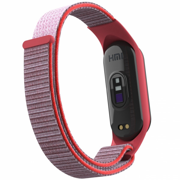 Фото - Ремінець для фітнес-браслету Armorstandart for Xiaomi Mi Band 7/6/5/4 Grey / Red (ARM67853)