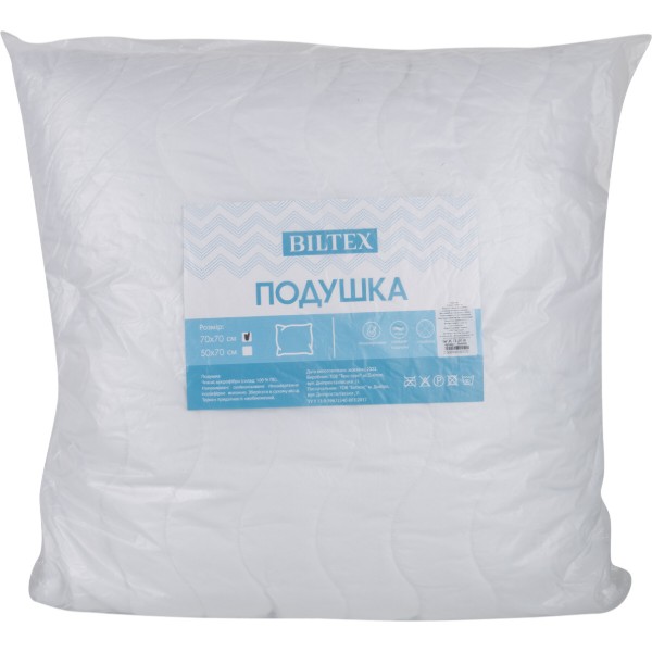Фото - Подушка стандартна Biltex стьобана 70х70 (2000000005522)