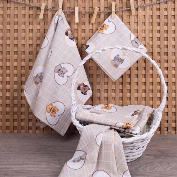 Фото - Набір рушників Biltex вафельних Garden 34х60 4 шт. (2000998979881)