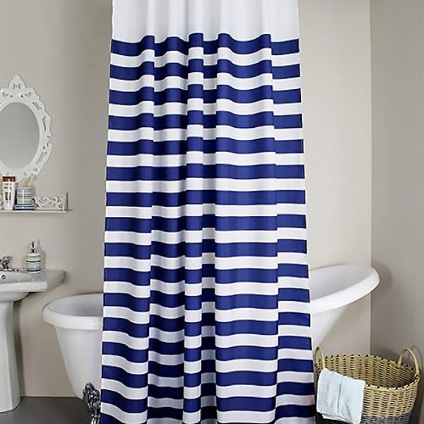 Фото - Шторка для ванной комнаты BISK PEVA MARINE dark Blue (06891)