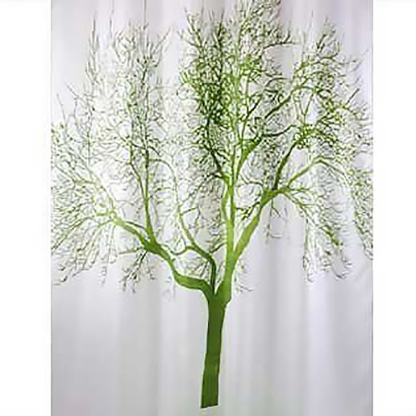 Фото - Шторка для ванной комнаты BISK TXT TREE Green 1.8х2 м (04439)