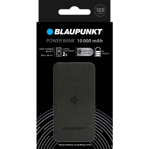 Фото - Батарея мобільна Blaupunkt 10000 mAh + Wireless charge (BL-110WPB/1VH)