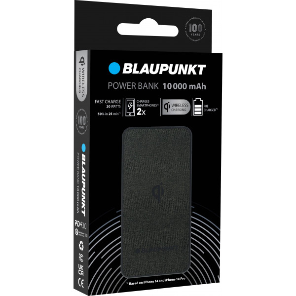 Фото - Батарея мобільна Blaupunkt 10000 mAh + Wireless charge (BL-110WPB/1VH)