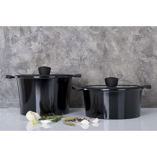 Фото - Кастрюля Ringel Zitrone Black 24x12 см 4.2 л (RG-2108-24/1 BL)