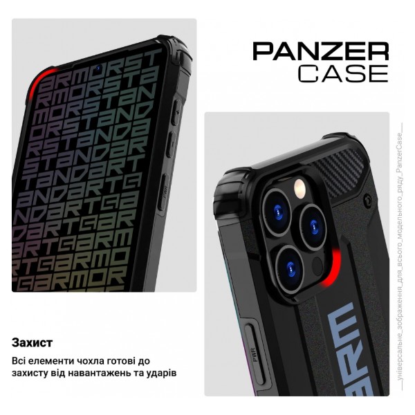 Фото - Чехол для смартфона Armorstandart Panzer for Apple iPhone 15 Pro Black (ARM73740)