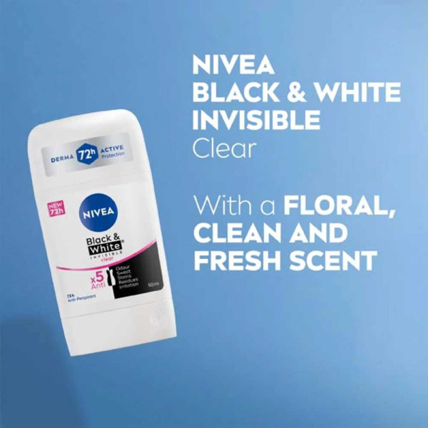 Фото - Дезодорант твердий NIVEA Black&White Invisible 50 мл