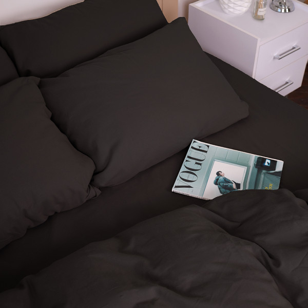 Фото - Комплект постільної білизни MirSon 002 Black 2x143x210 см (2200009648274)