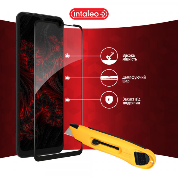 Фото - Защитное стекло для смартфона Intaleo Full Glue for Samsung A03 Black (1283126521638)