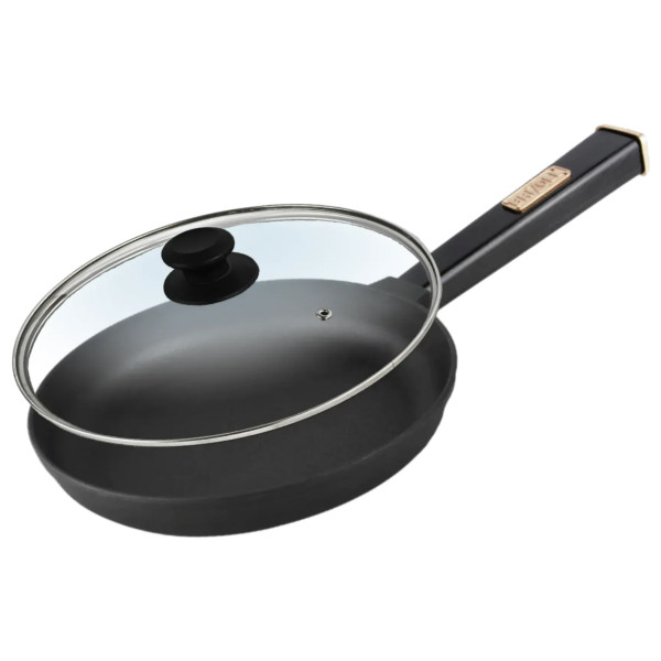Фото - Сковорода універсальна Brizoll O2240-P1-C Optima-Black 220х42,5 мм, з кришкою