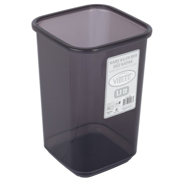 Фото - Ємність для сипучих VIOLET HOUSE 0298 Transparent Black 1.1 л