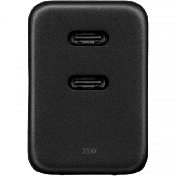 Фото - Мережевий зарядний пристрій Native Union Fast GaN Charger PD 35W Dual USB-C Port Black (FAST-PD35-BLK-EU)