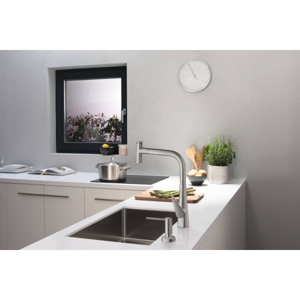 Фото - Дозатор для мила Hansgrohe A41 500 мл Steel (40438800)