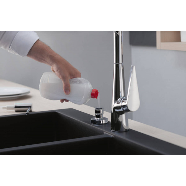 Фото - Дозатор для мила Hansgrohe A51 500 мл Black Matte (40448670)