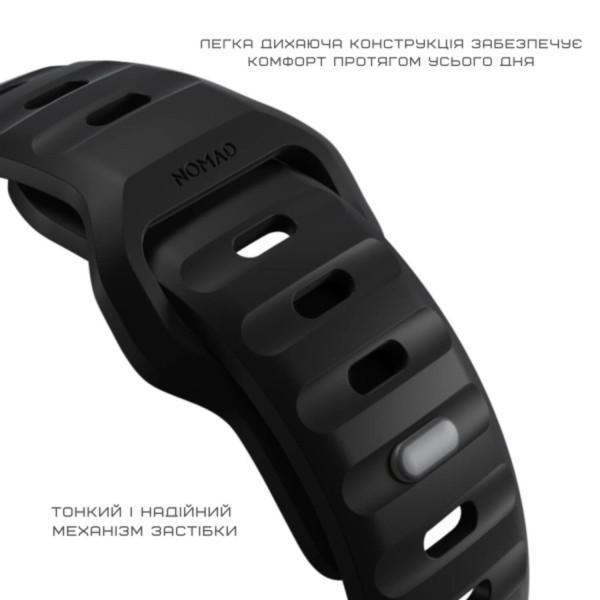 Фото - Ремінець для смарт-годинника Nomad Sport Band Black 46mm/49mm (NM1AM10000)