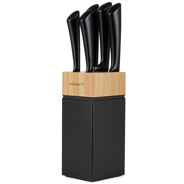 Фото - Уцінка - Набір ножів Holmer KS-66325-BL Black Steel