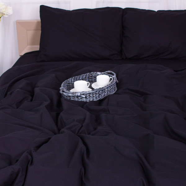 Фото - Комплект постільної білизни MirSon Бязь 16-9000 Black Stone 175х210 см (2200005897973)