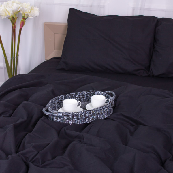 Фото - Комплект постільної білизни MirSon Бязь 16-9000 Black Stone 175х210 см (2200005897973)