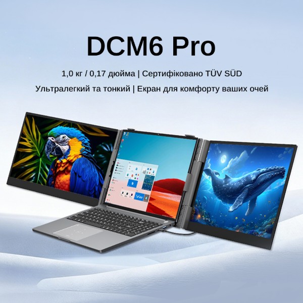 Фото - Монітор Blackview DCM6Pro Dual Screen Grey Black (BVDCM6PRO)