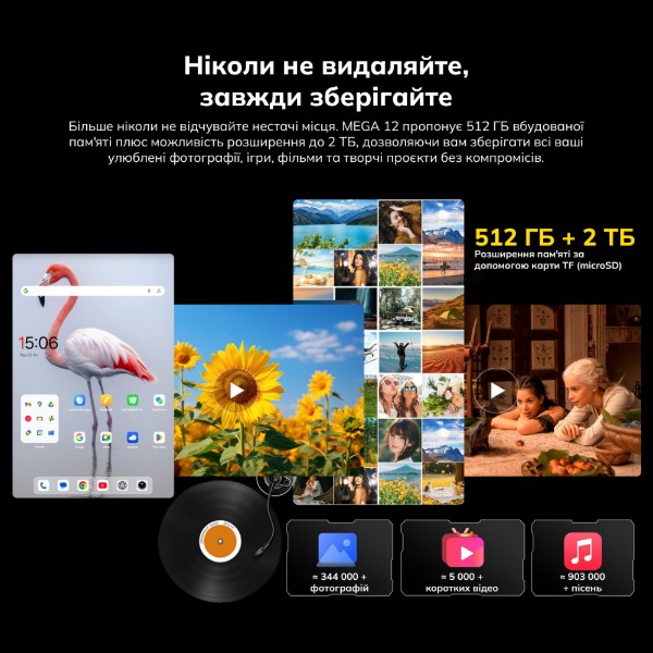 Фото - Планшет Blackview MEGA 12 SET 12.2" 12/256GB 5G Space Grey