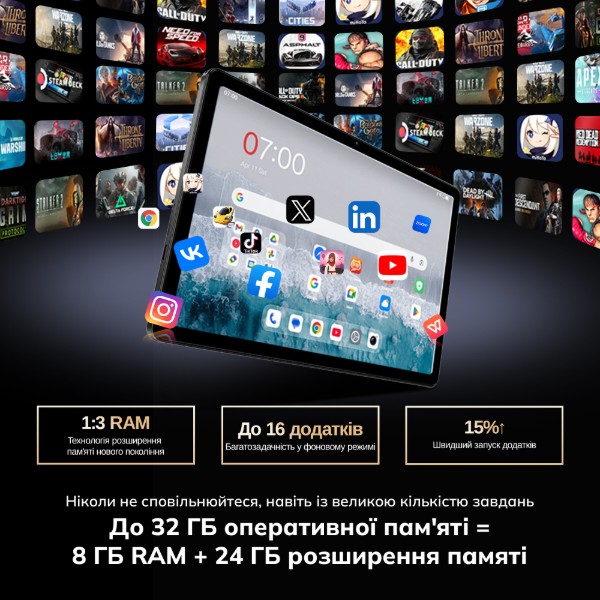 Фото - Планшет Blackview Zeno 5 SET 11'' 8/128GB LTE Ocean Blue