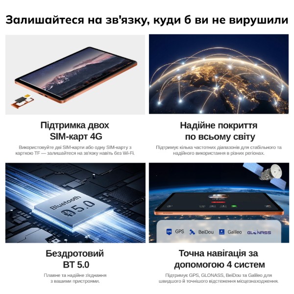 Фото - Планшет Blackview Zeno 5 SET 11'' 8/128GB LTE Ocean Blue