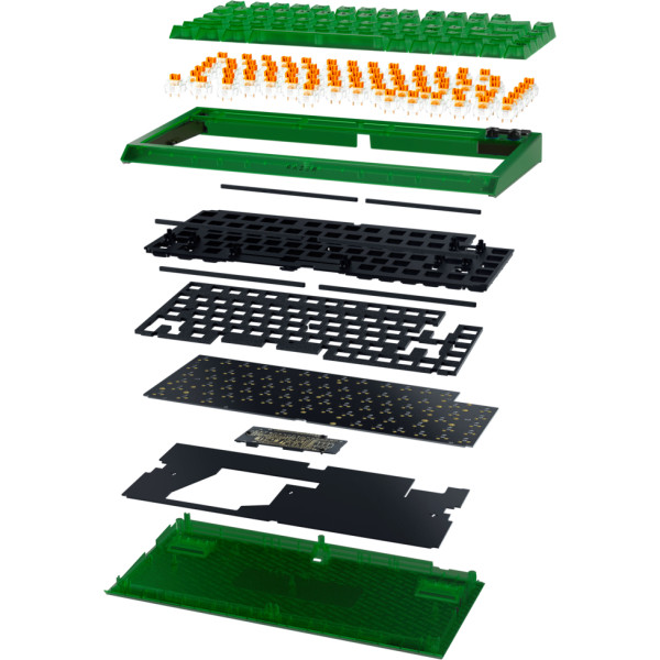 Фото - Клавіатура дротова ігрова Razer BlackWidow V4 75%, Phantom Green (RZ03-05003300-R3M1)