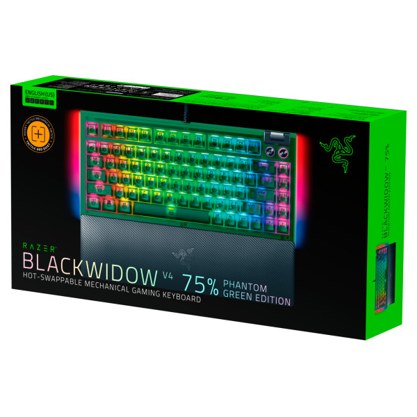 Фото - Клавіатура дротова ігрова Razer BlackWidow V4 75%, Phantom Green (RZ03-05003300-R3M1)