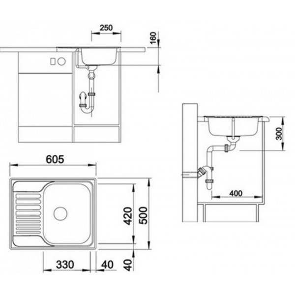 Фото - Мойка кухонная Blanco 516524 Tipo 45 S Mini