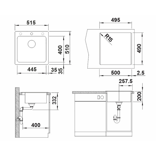Фото - Мийка кухонна Blanco 526579 Naya 5 Антрацит