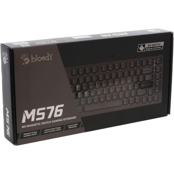 Фото - Клавіатура дротова ігрова Bloody MS76 (Iron Grey)