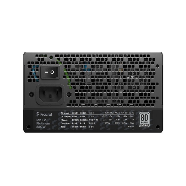 Фото - Блок питания для ПК Fractal design Ion +2 Platinum 860W (FD-P-IA2P-860-EU)