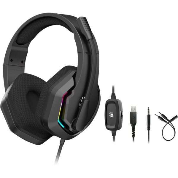 Фото - Гарнітура дротова ігрова Bloody G260p Black