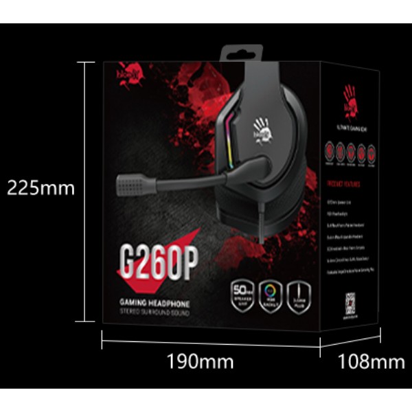 Фото - Гарнітура дротова ігрова Bloody G260p Black