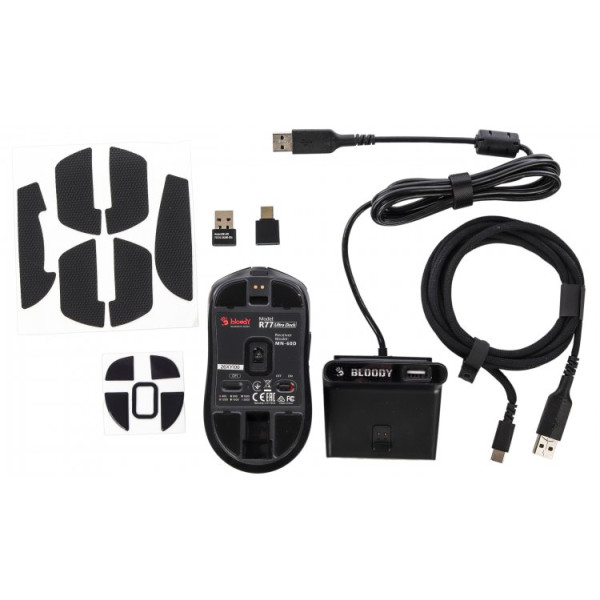 Фото - Мышь беспроводная игровая Bloody R77 Ultra Dock (Black)