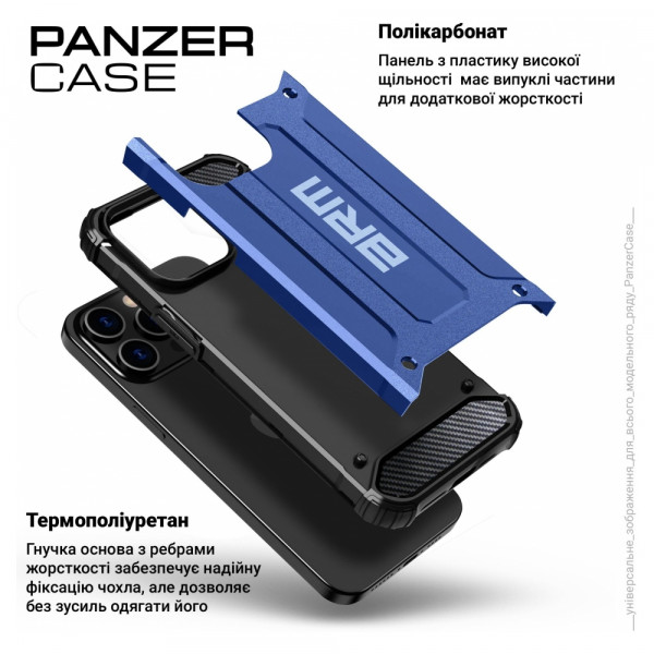 Фото - Чохол для смартфону Armorstandart Panzer for Apple iPhone 15 Pro Max Dark Blue (ARM73728)