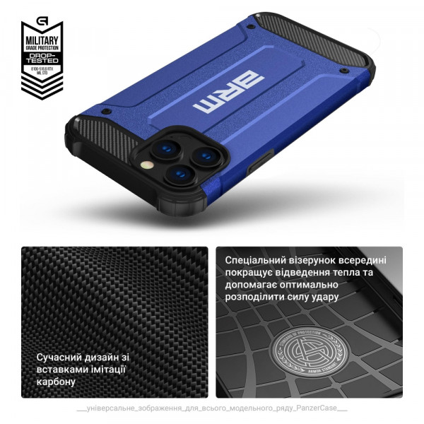 Фото - Чохол для смартфону Armorstandart Panzer for Apple iPhone 15 Pro Max Dark Blue (ARM73728)