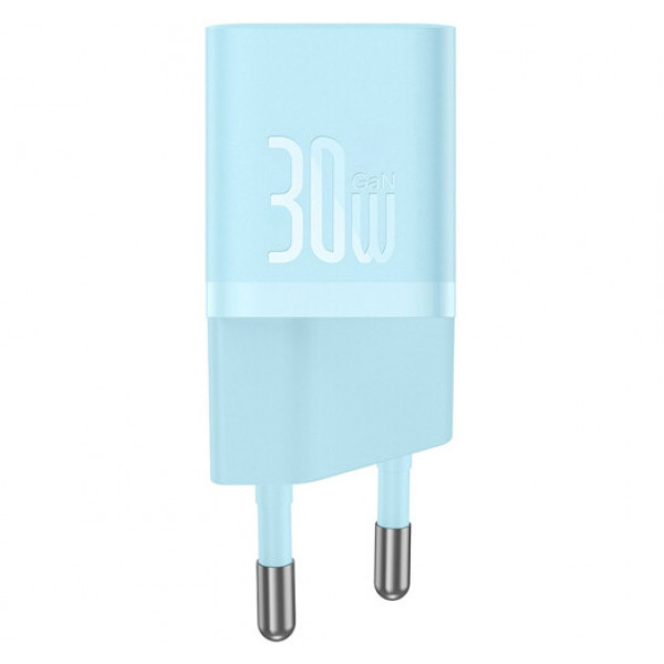Фото - Мережевий зарядний пристрій Baseus GaN5 FC mini 1C 30W Blue (CCGN070603)