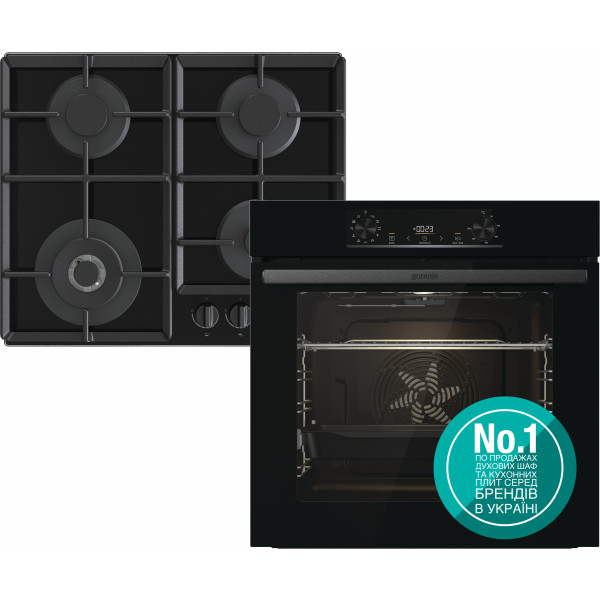 Фото - Духовой шкаф + варочная панель газовая Gorenje BO6735E05B + GTW641EB