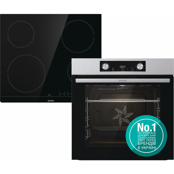 Фото - Духовой шкаф + варочная панель электрическая High Light Gorenje BO6737E02X + ECT41SC