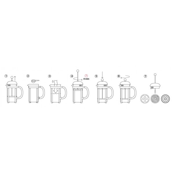 Фото - Френч-прес Bodum Caffettiera 1 л White (1918-913)