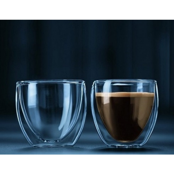 Фото - Набір склянок з подвійними стінками Bodum Pavina 80 мл 6 шт (4557-10-12)