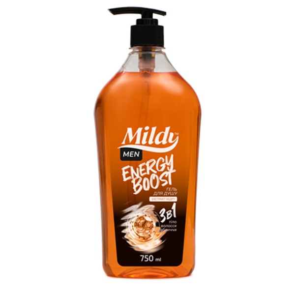 Фото - Гель для душу Mildy Energy Boost 3в1 для чоловіків 750 мл (4820255112619)