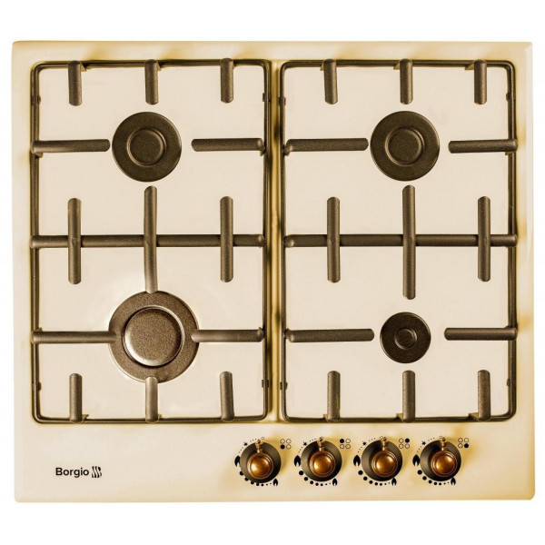 Фото - Варильна поверхня газова Borgio 6621 (Ivory Rustic) Фото - Варильна поверхня газова Borgio 6621 (Ivory Rustic)