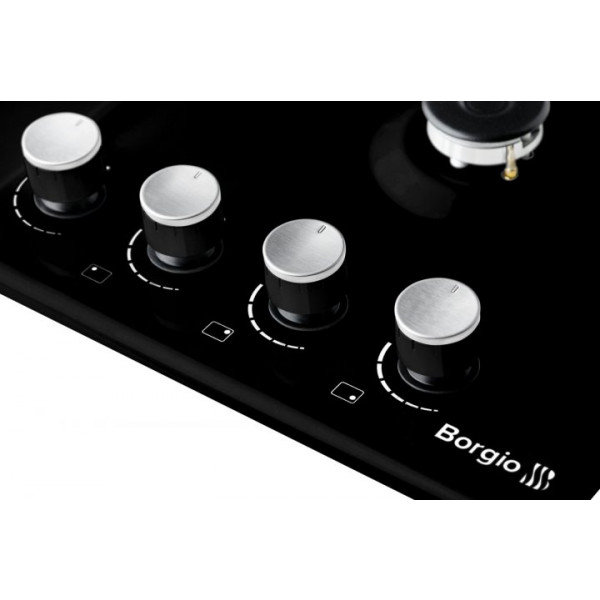 Фото - Варильна поверхня газова Borgio 6942-17 FFD Black Enamelled