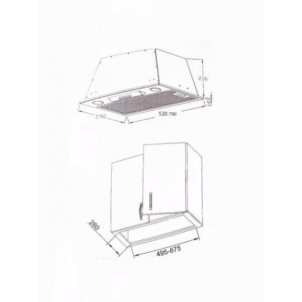 Фото - Вытяжка встраиваемая Borgio BBI (TR) 5840 Black Glass MU 850